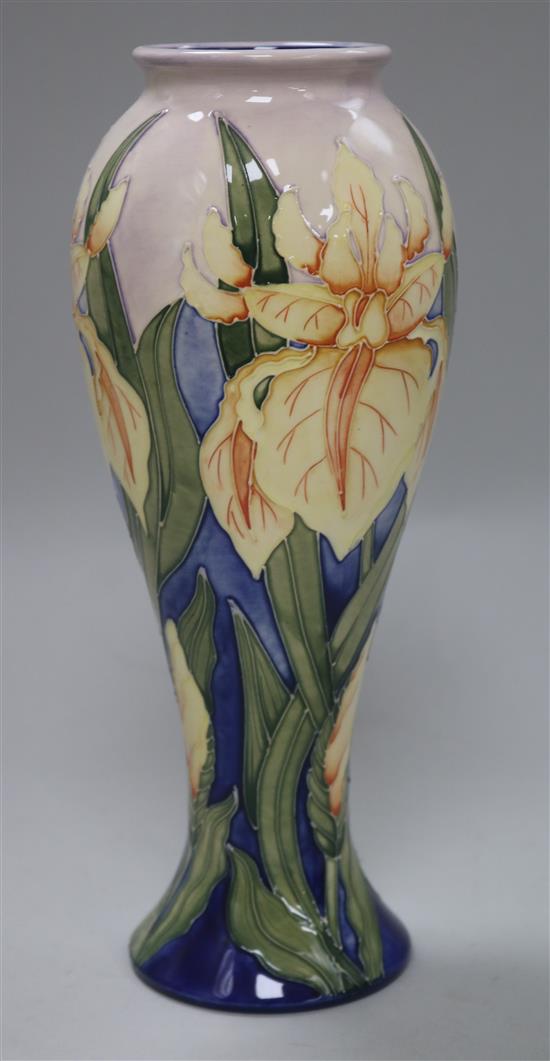 A Moorcroft irises vases